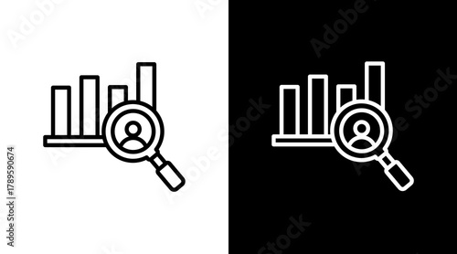 Photos Competitive Analysis  White Icon Set Design