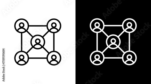 Business Ecosystem  White Icon Set Design