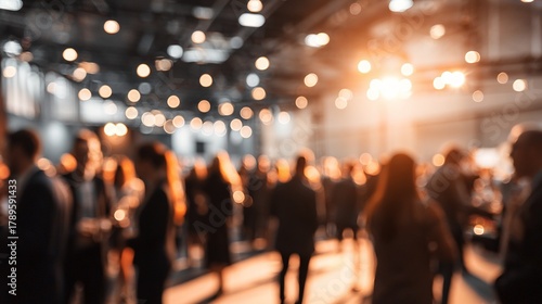 Corporate Event Networking - People networking at a business event, background blurred to showcase interactions. High quality