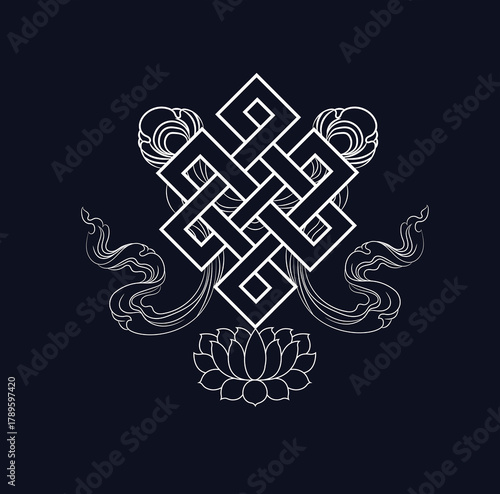 Tashi Tapgay, Tashi Zegay, Tibetan Illustration design, Tibetan Auspicious symbol