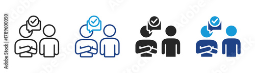 Feedback icon set multiple style collection