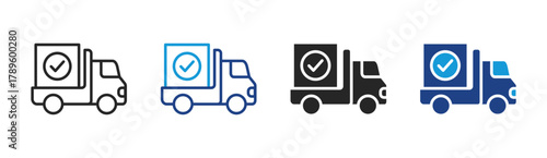 Shipping icon set multiple style collection