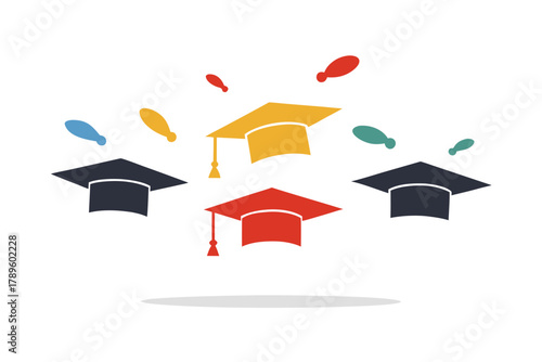 graduation cap and house