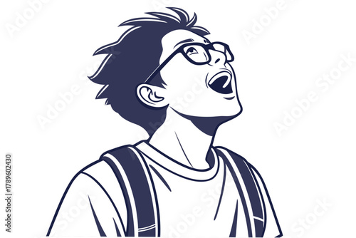 young woman with glasses