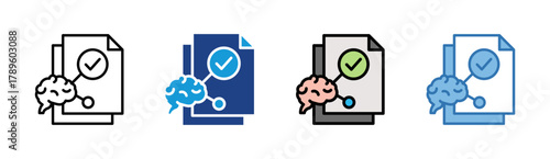 Report icon set multiple style collection