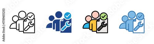 Support icon set multiple style collection