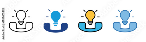 Idea icon set multiple style collection