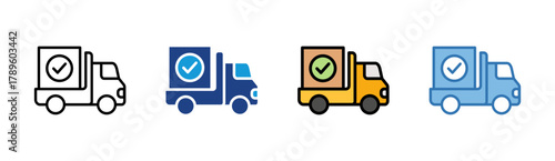 Shipping icon set multiple style collection