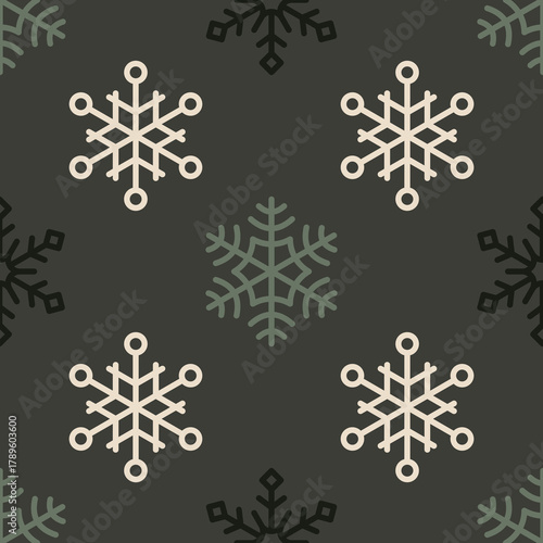 snowflake winter background seamless pattern