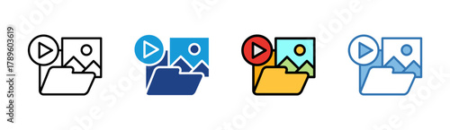 Green Science icon set multiple style collection