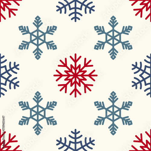 snowflake winter background seamless pattern