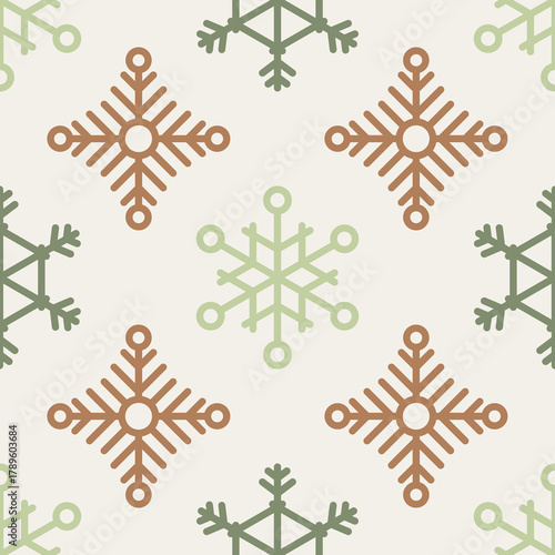 snowflake winter background seamless pattern