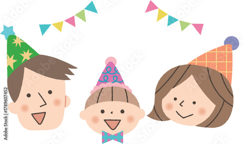 パーティーを楽しむ家族