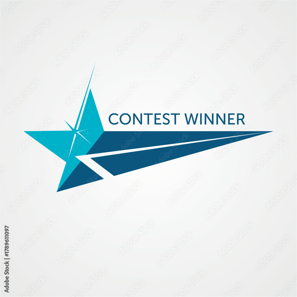 Obraz premium Vector Logo for the Contest Winner