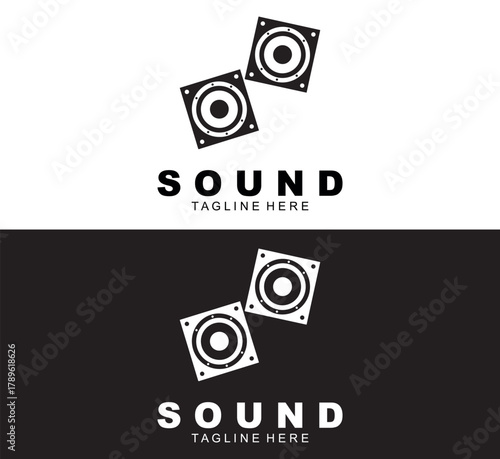 Modern Speaker Sound Logo Design – Audio Music Icon Template for Brand and Studio