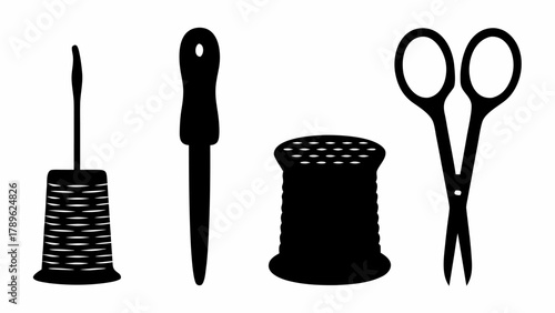 Crafting essentials displayed for creative projects, perfect for sewing enthusiasts and DIY designers seeking inspiration for handmade goods and tailoring