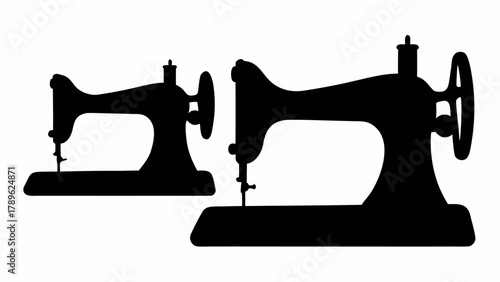 Classic sewing machines for crafting projects, adding a vintage touch to your designs, perfect for fashion blogs, tailor shops, and creative ventures