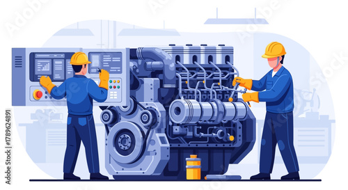 Servicing a Diesel Engine Expert Technicians and Industrial Maintenance