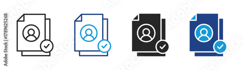 Profile Verify icon set multiple style collection
