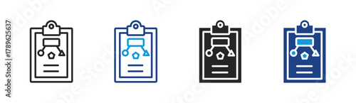 Task Plan icon set multiple style collection