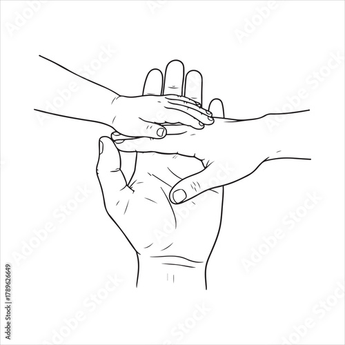 A Symbol of Unity and Support Across Generations Showing Hands Intertwined