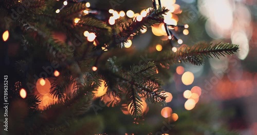 Christmas Tree with Decorations and Garland