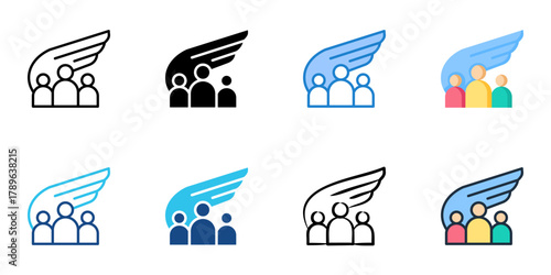 Populism icon set multiple style collection 
