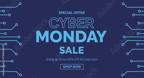 Cyber monday sale special offer shop now discount promotion ads