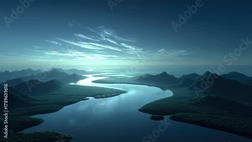 Majestic Mountains and Rivers, Everlasting Blue Waters