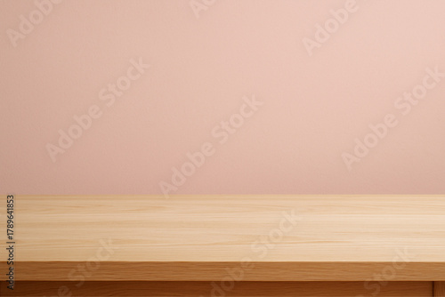 Wallpaper Mural wooden top table with background wall Torontodigital.ca