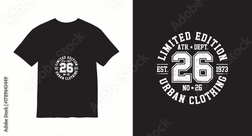 Varsity style vector t-shirt design