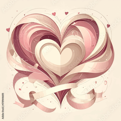 Elegant Heart Illustration A Romantic Vector Design for Love, Valentine's Day, and Celebrations