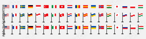 Flags of the world. Collection of flags. World flags. Vector icons