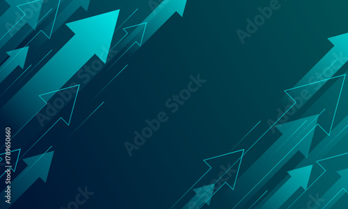 上昇する矢印の背景