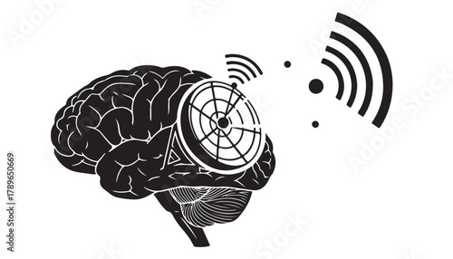 Brain transmitting and receiving wireless signals