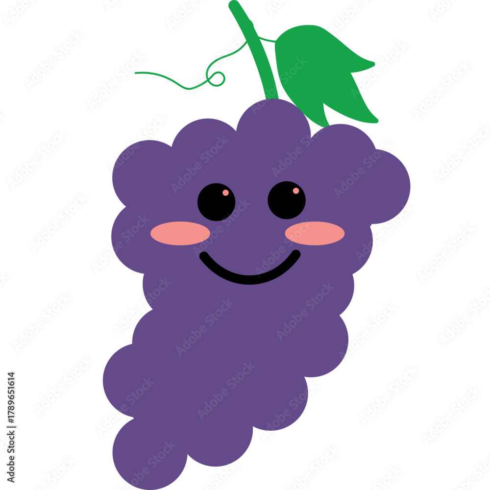 Naklejka premium Cute Fruit Illustration 