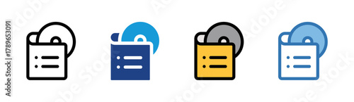 Data Folder icon set multiple style collection