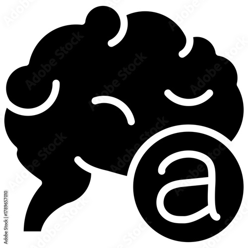 Brain Language Icon