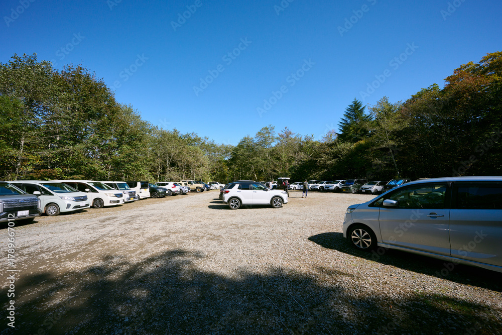 Fototapeta premium 大菩薩嶺の登山口駐車場