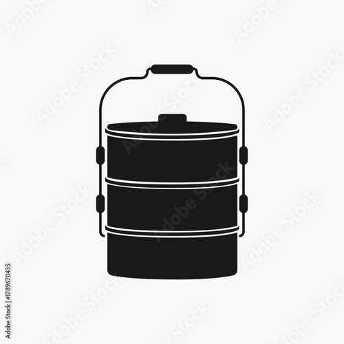 tiffin carrier, Food Carrier, Metal Tiffin Carrier ,  Tiffin Box vector