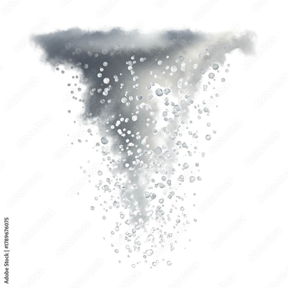 Obraz premium White Smoke with Bubbles Rising on Black Background for Artistic Effects