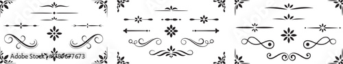 Collection of Flourish Dividers and Borders for Elegant Decoration