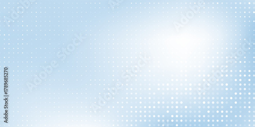 Abstract dotted light blue background with sheer waves. Halftone pattern design soft circle geometric