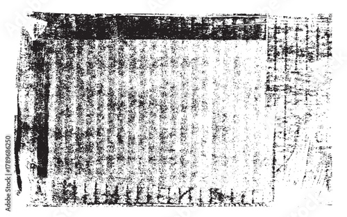 Grunge Frame with Fine Vertical Lines and a Distressed Screen Print Texture Effect