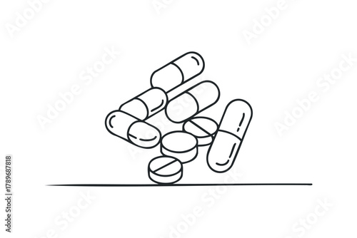 Pile of Pills and Capsules