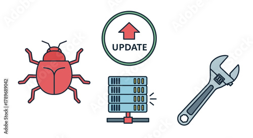 Fixing software bugs with updates, server maintenance, and wrench repairs demonstrates proactive problem solving for businesses and developers