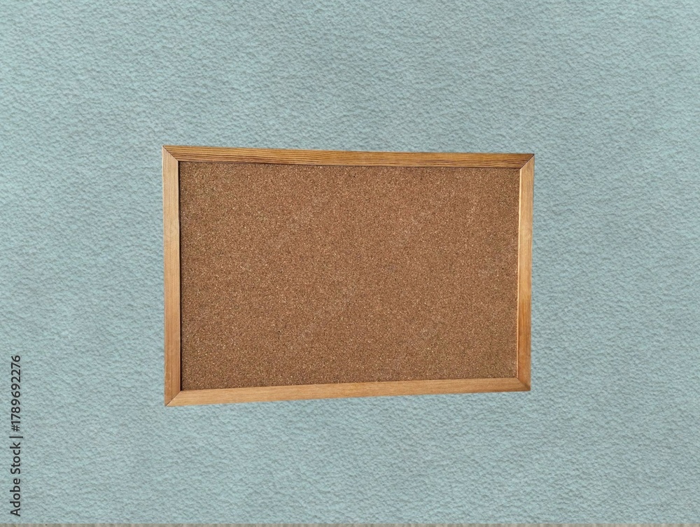 Fototapeta premium The green background in the image is a brown sticky whiteboard with sturdy edges, used for hanging or placing pins to show work on the board from soft brown wood, soft wood texture Beautiful.