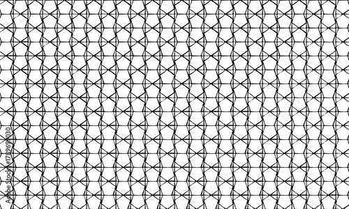 五角形と三角形を組み合わせた四角いラフな線のグリッド