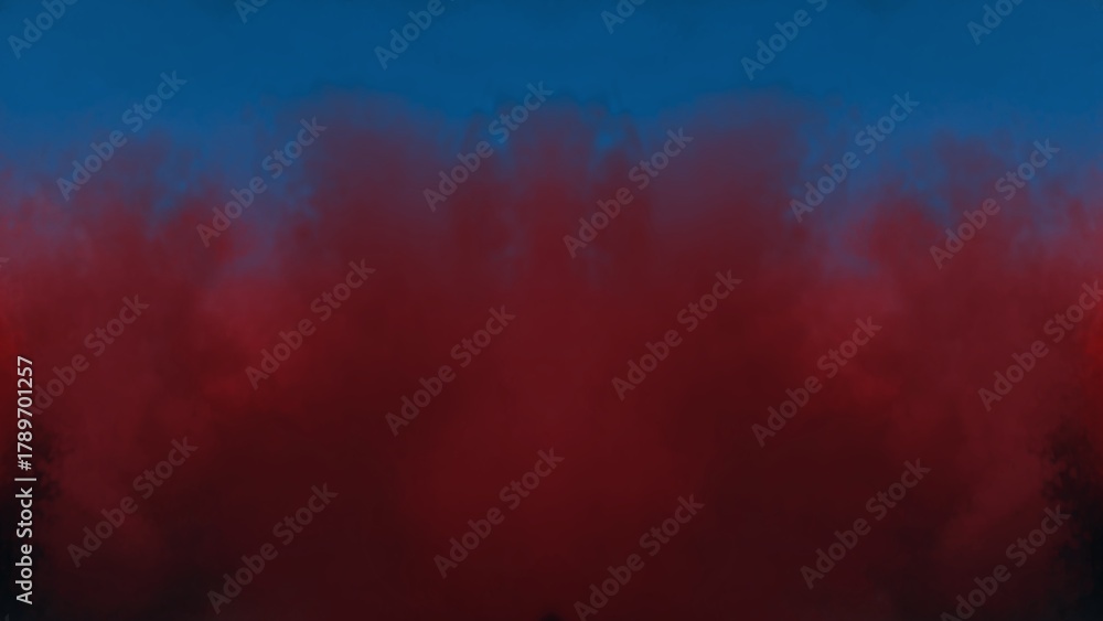 Fototapeta premium Dramatic Red Blue Smoke Abstract Background
