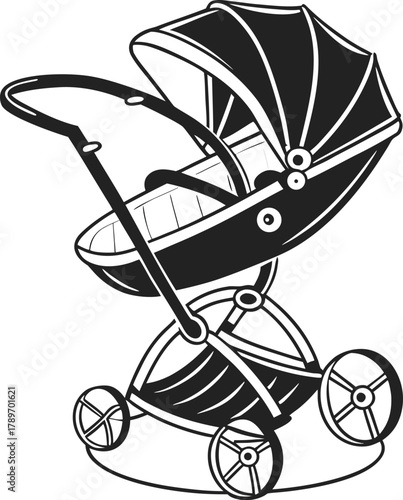 baby carriage vector illustration